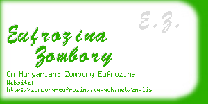 eufrozina zombory business card